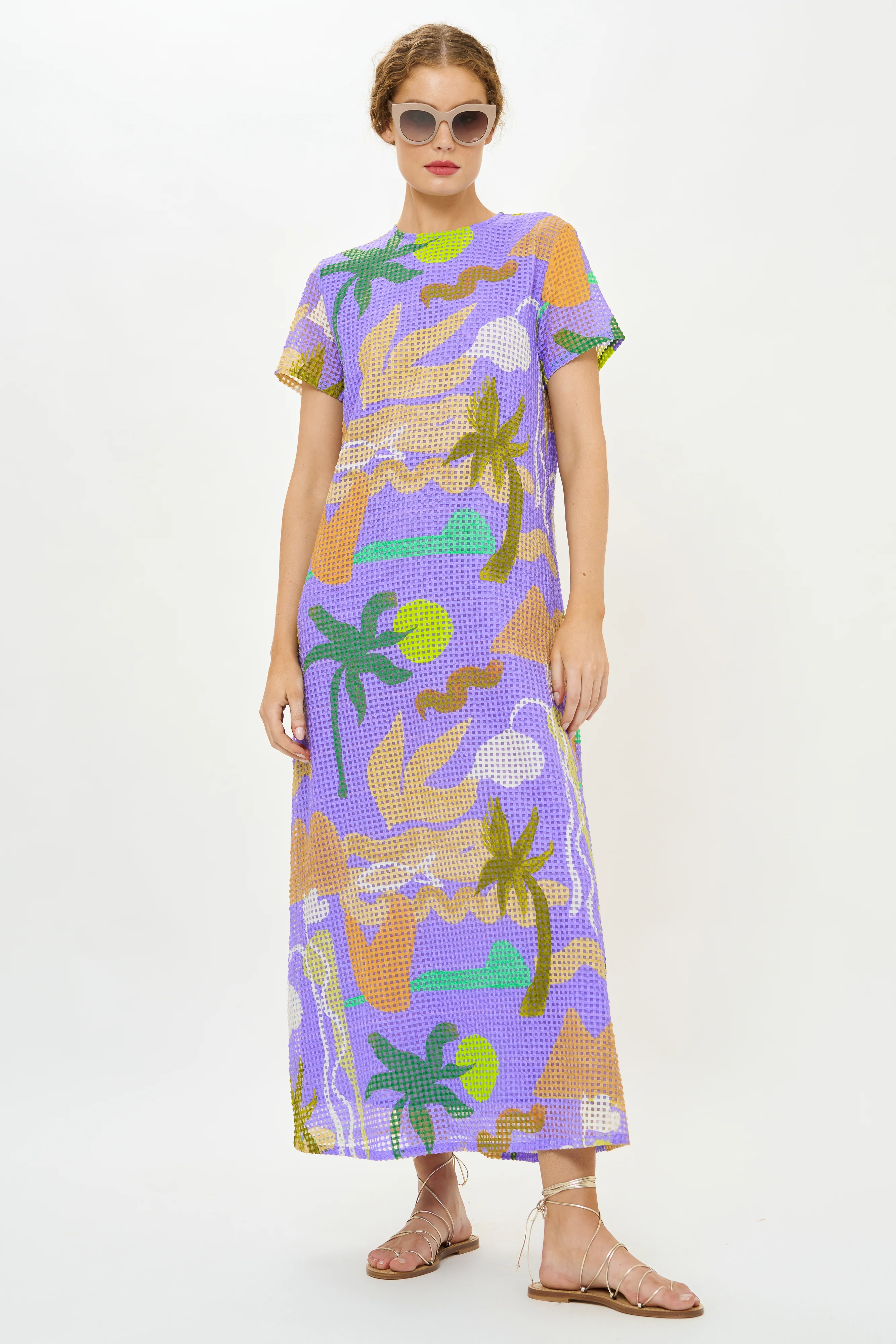 Short Sleeve Shift Maxi- Paradiso Blue - Image 8