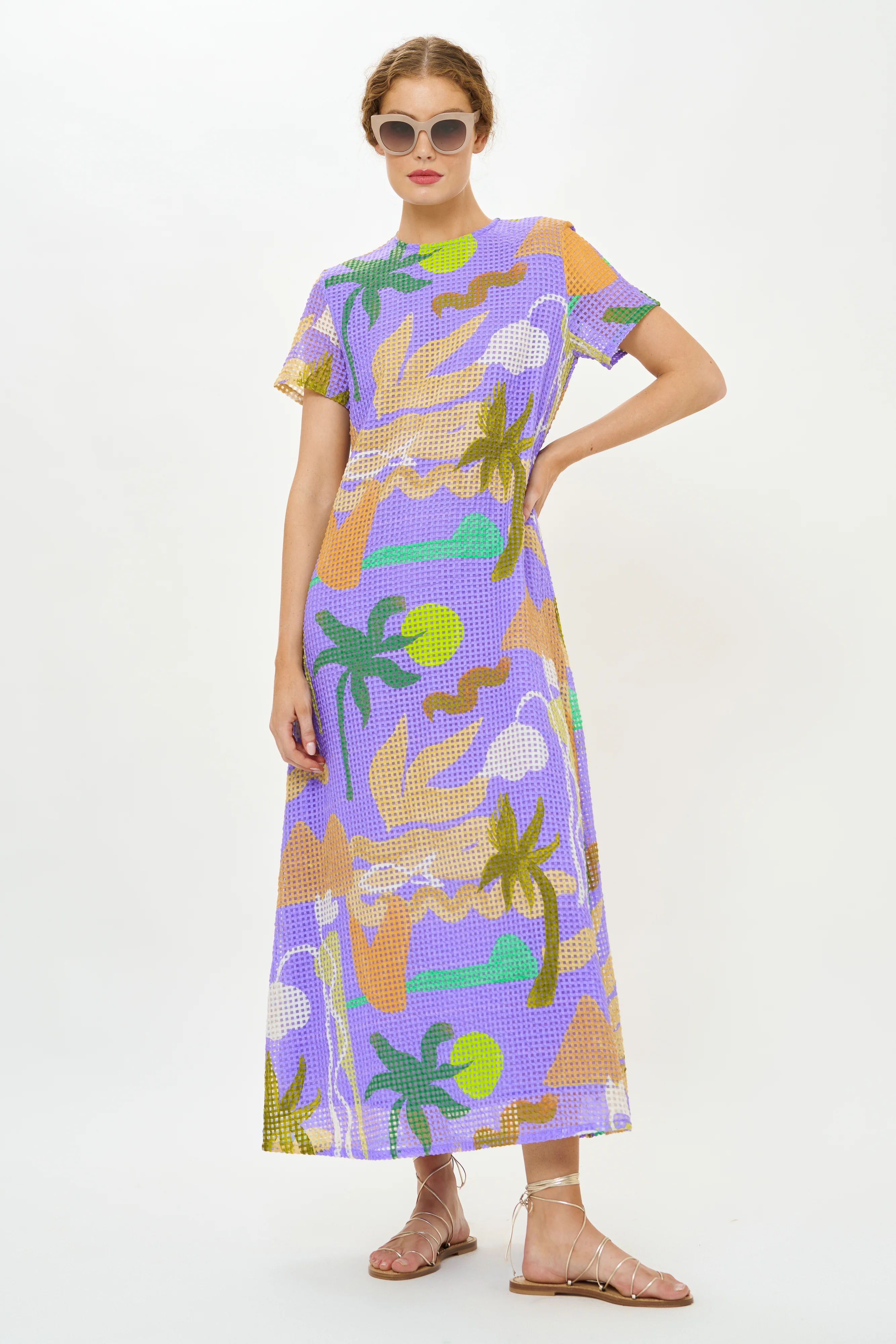 Short Sleeve Shift Maxi- Paradiso Blue - Image 9