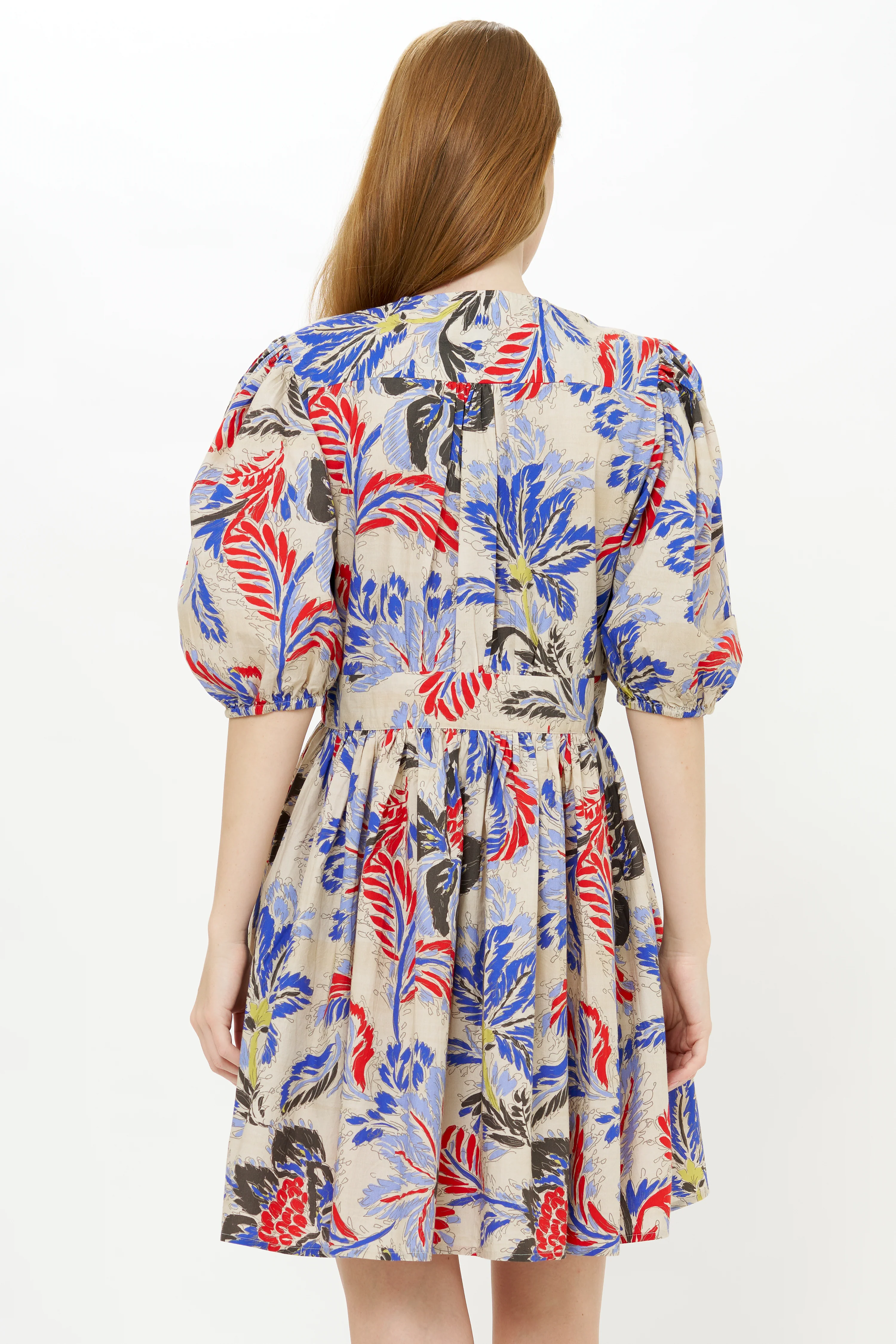 V-Neck Puff Mini- Chennai Cobalt - Image 10