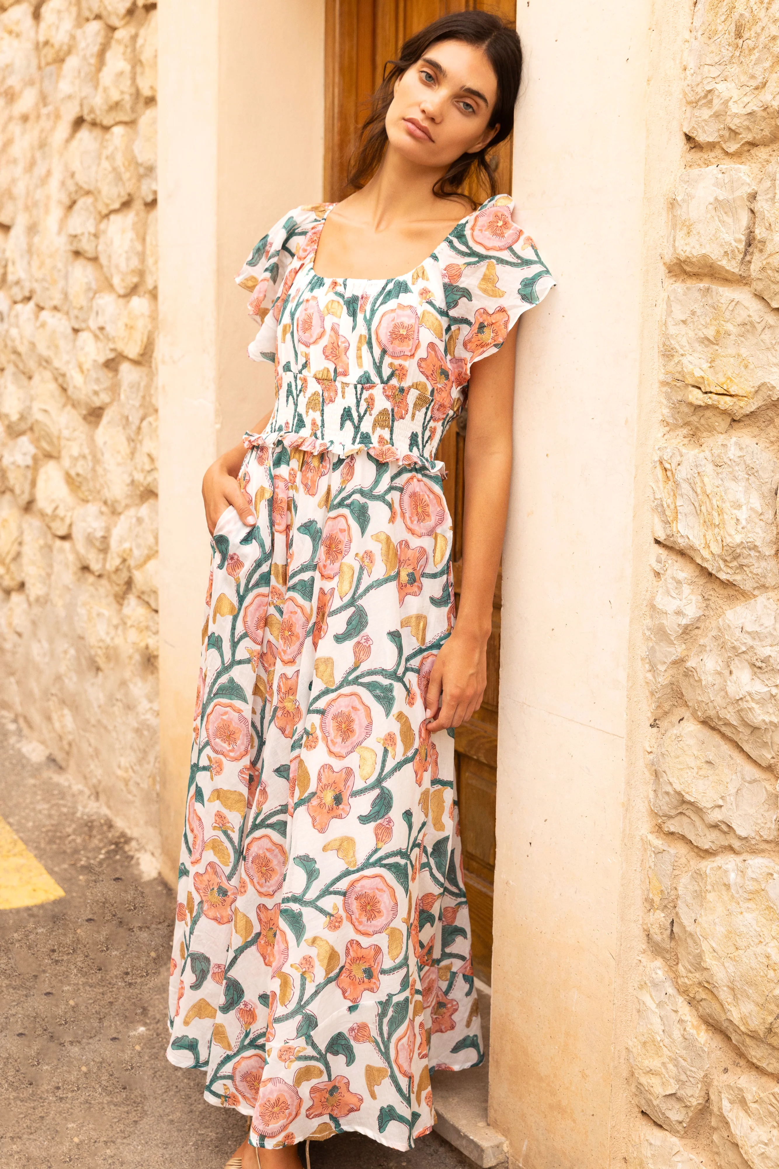 Liliana Dress- Poppy Teal - Image 3