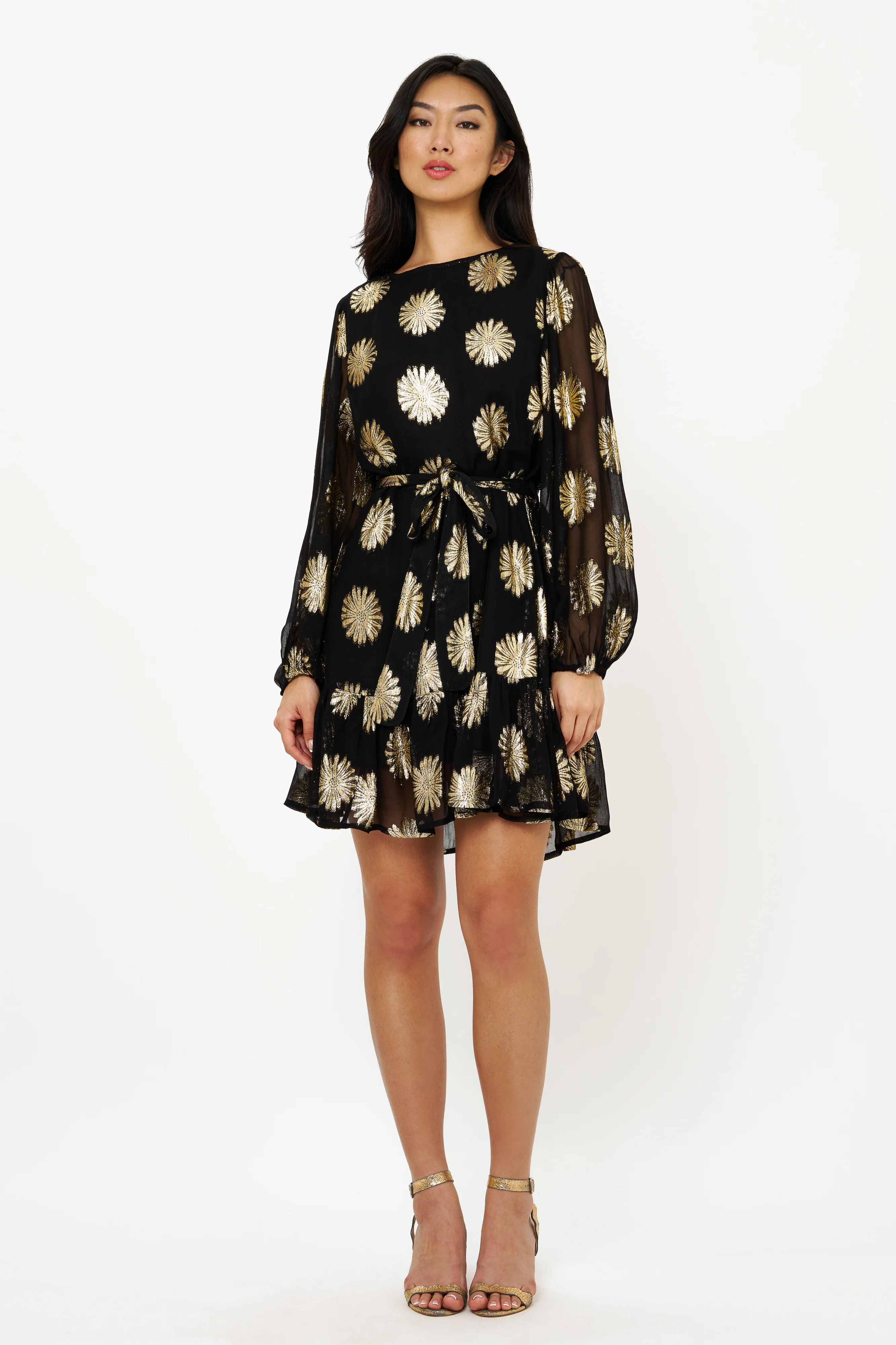 Flirty Short Dress- Peony Black - Image 4