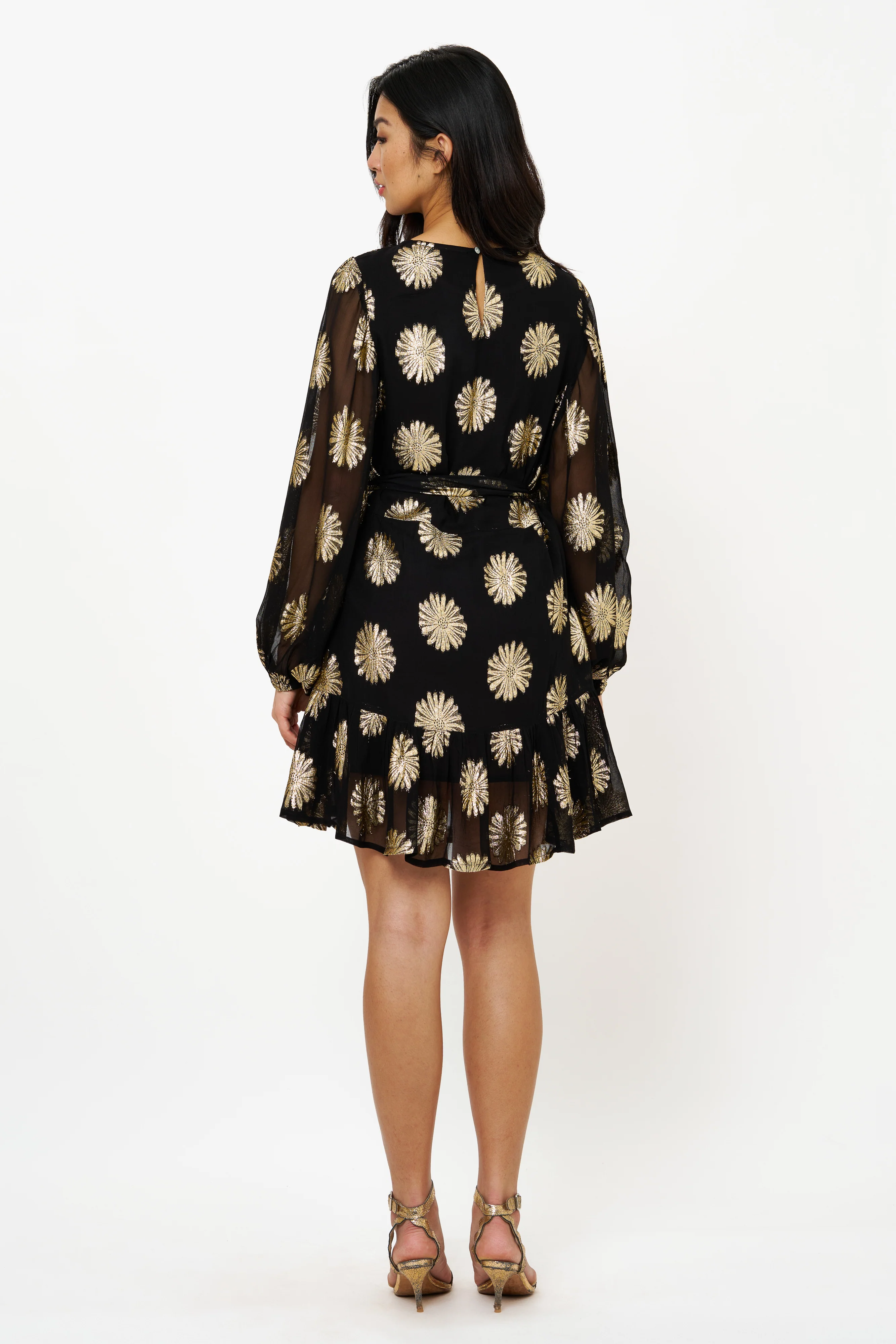Flirty Short Dress- Peony Black - Image 6