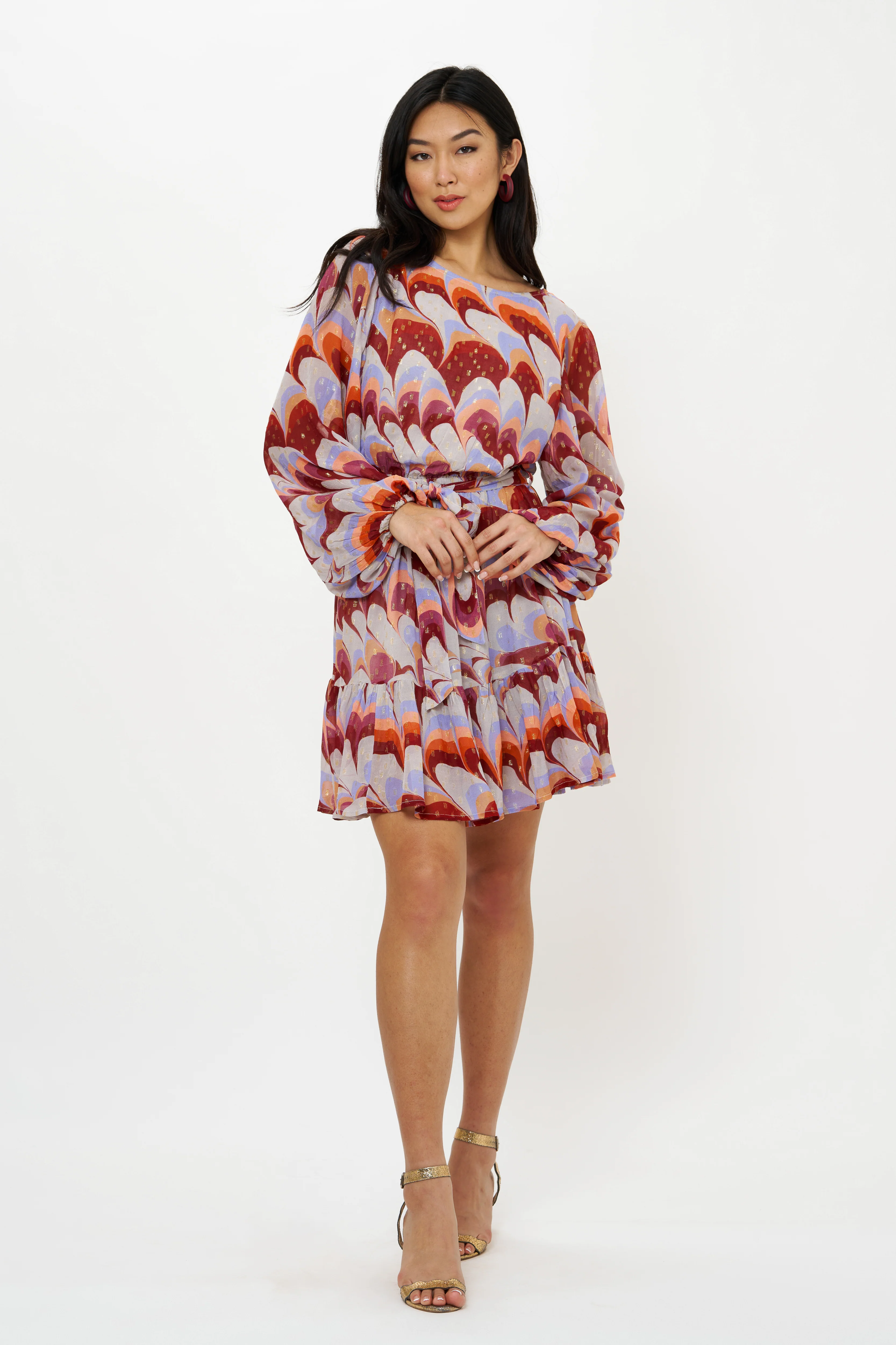 Flirty Short Dress- Venice Cognac - Image 2