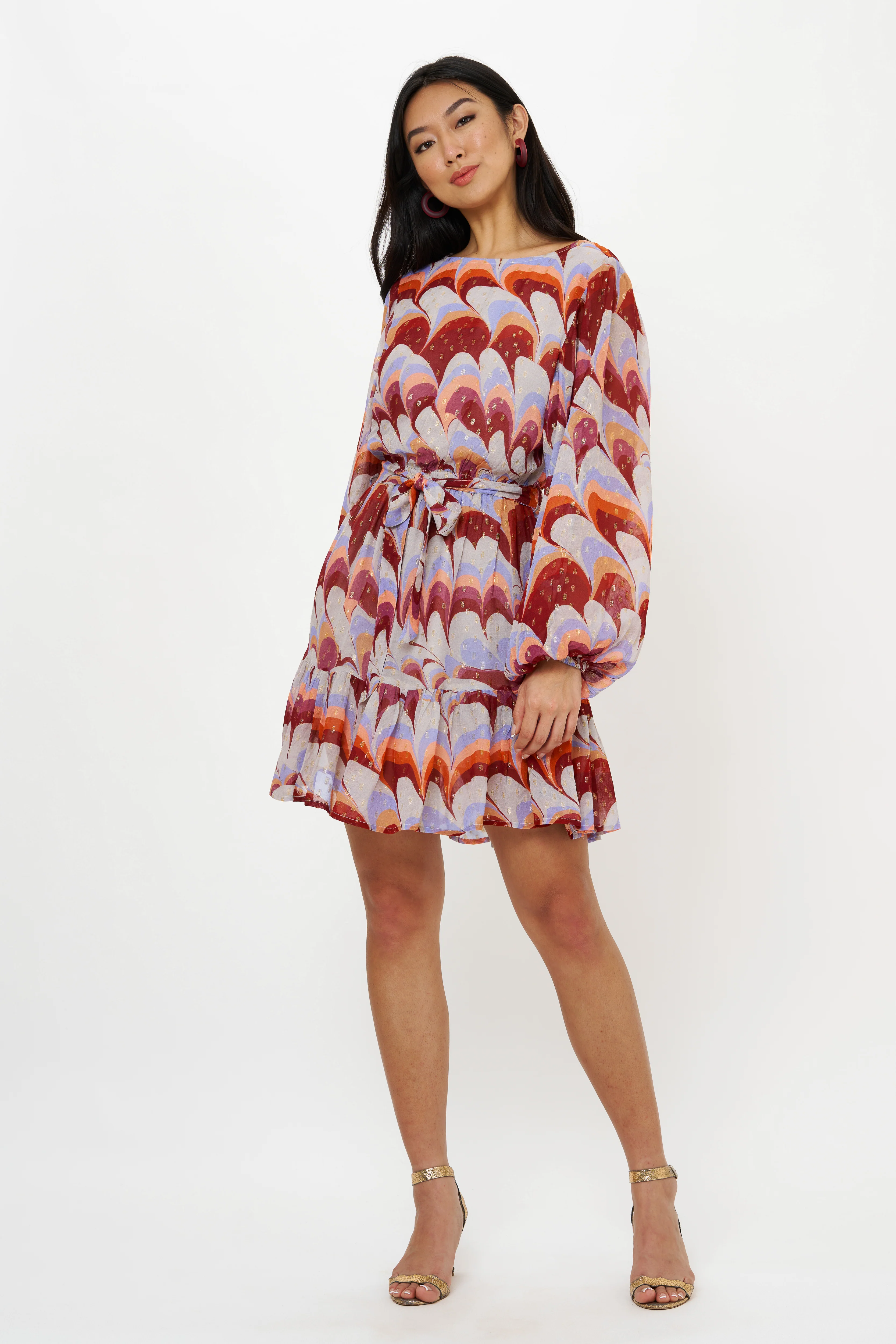 Flirty Short Dress- Venice Cognac - Image 3