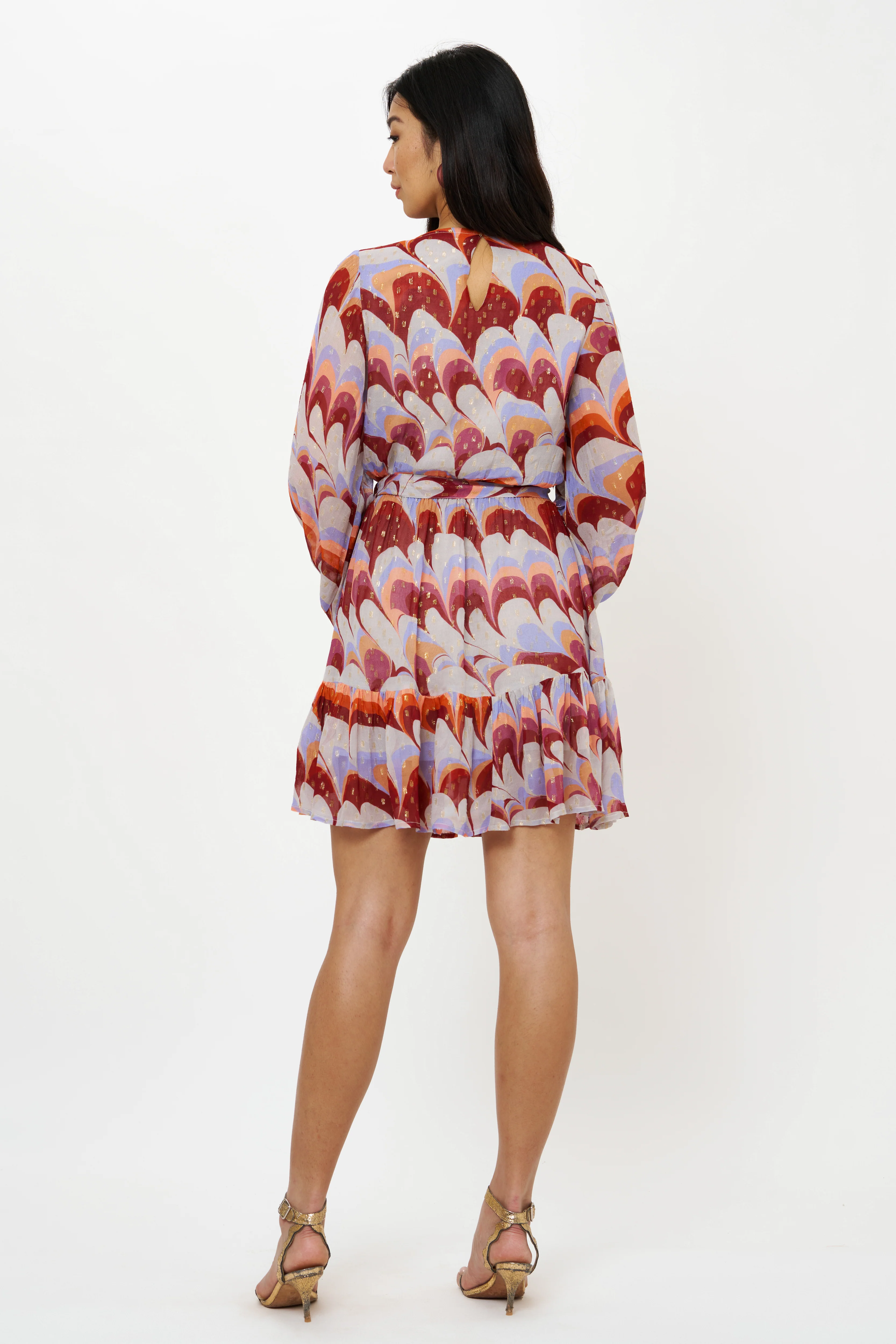 Flirty Short Dress- Venice Cognac - Image 4
