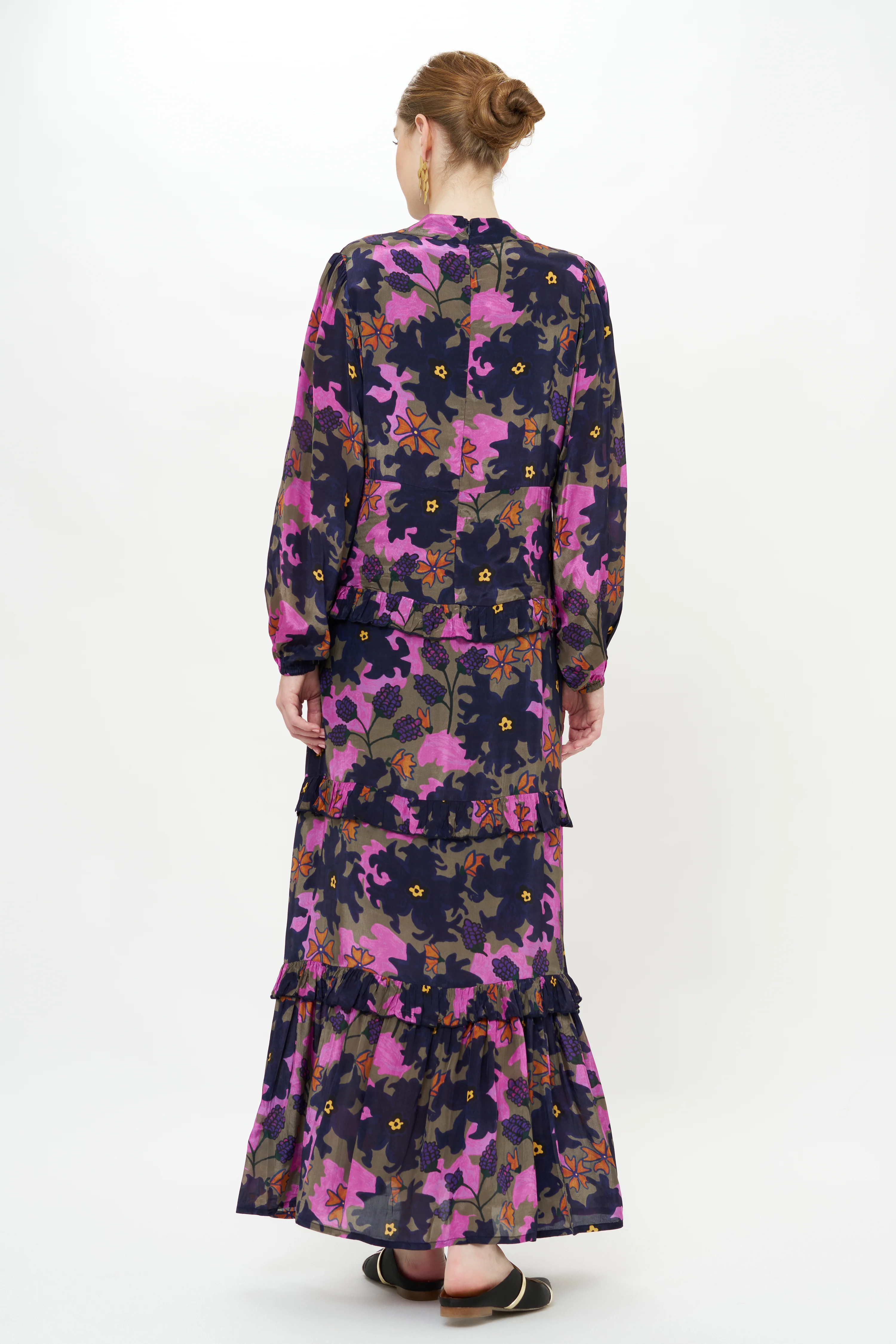 Mock Neck Maxi- Suzani Navy - Image 5