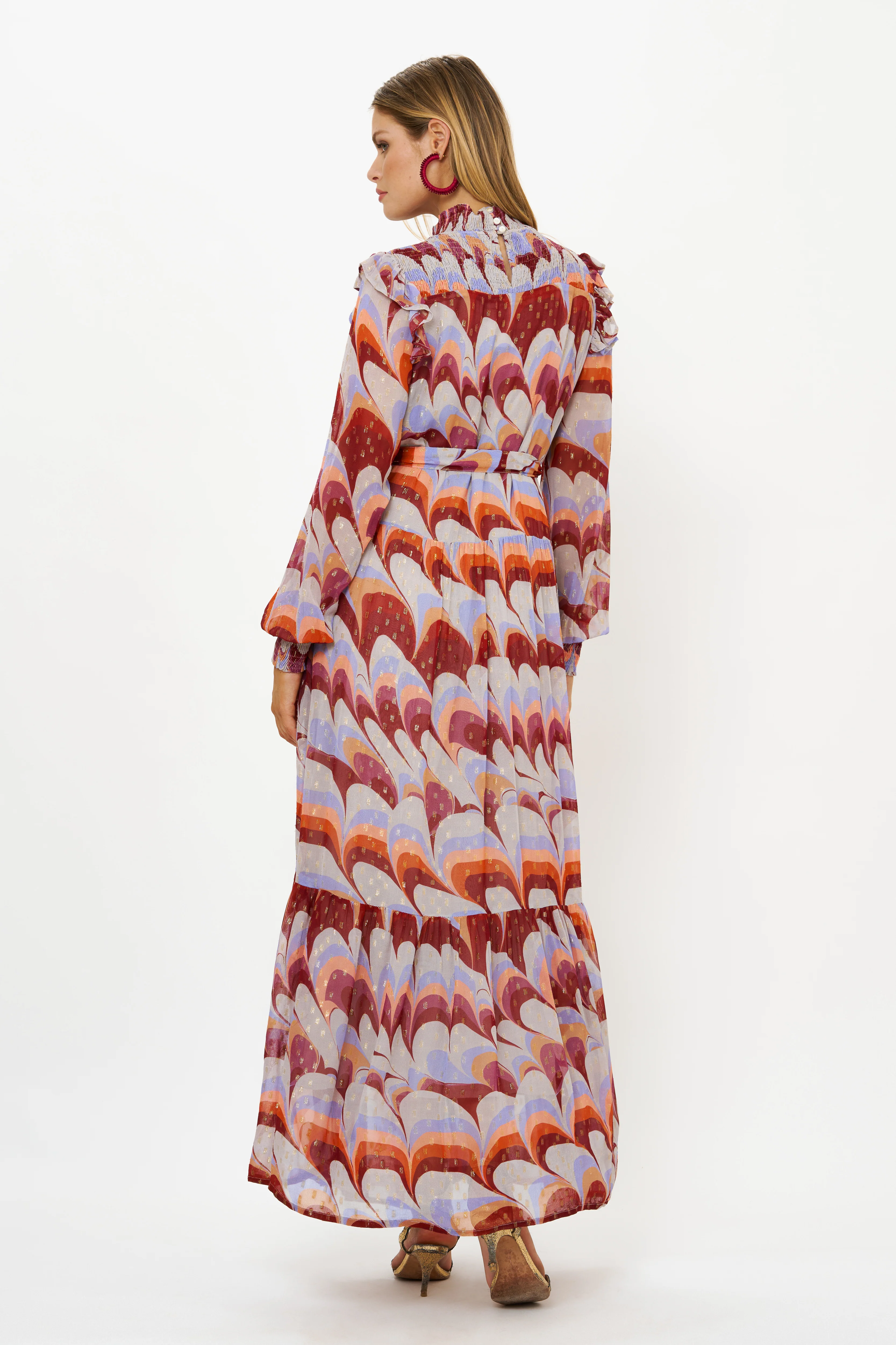 Smocked Neck Maxi- Venice Cognac - Image 3