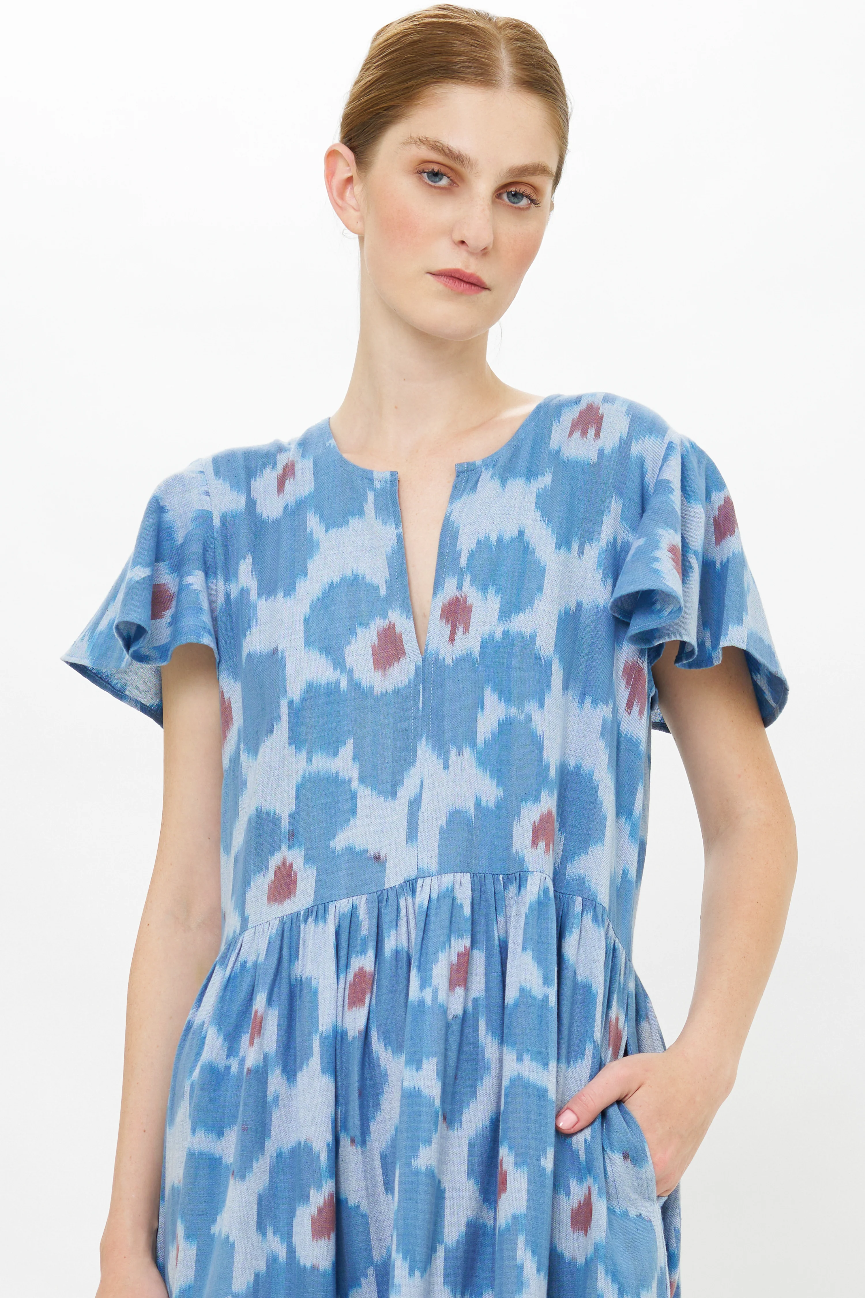 V-Neck Maxi- Jinja Blue - Image 3