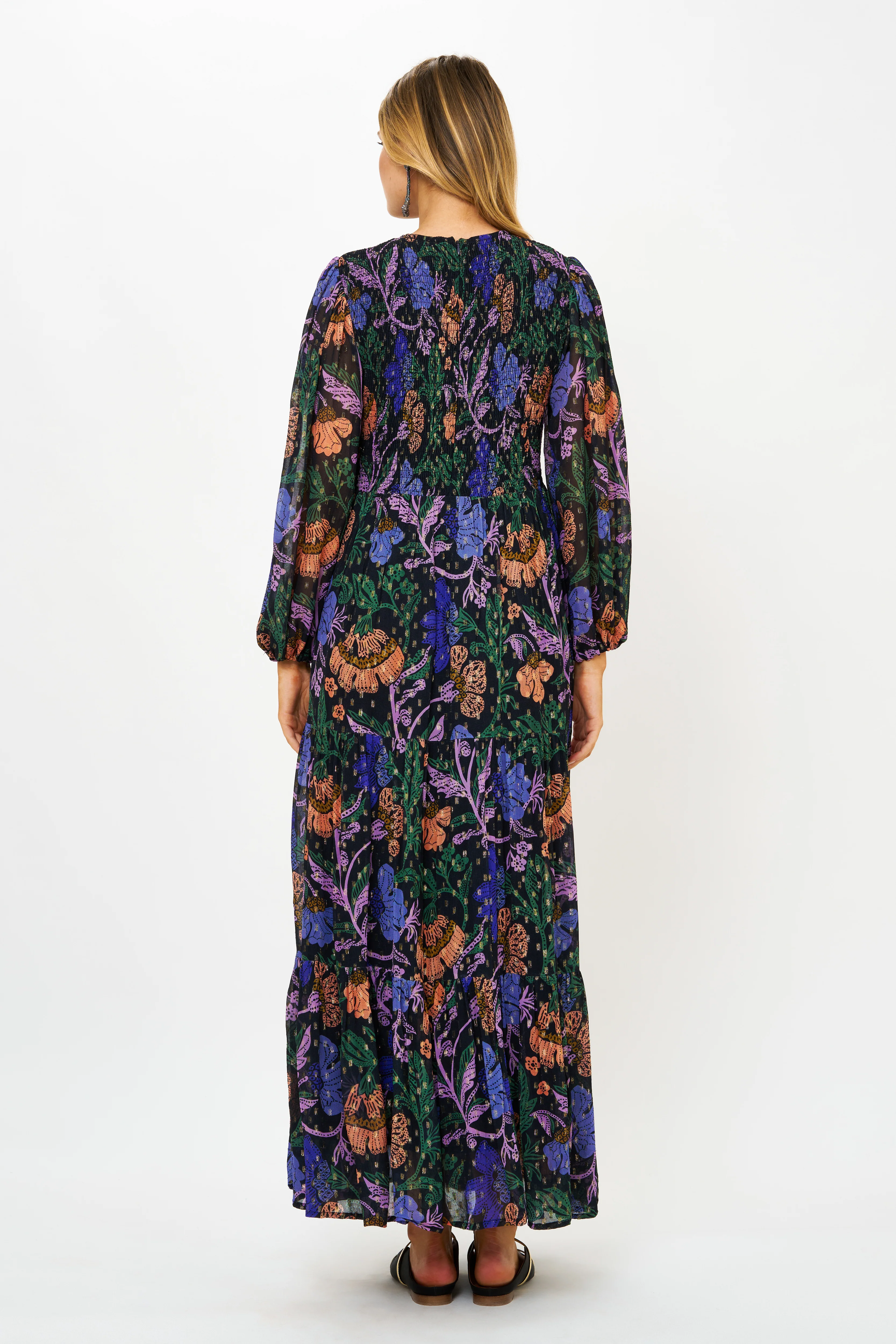 Smocked Top Maxi- Turin Peri - Image 3