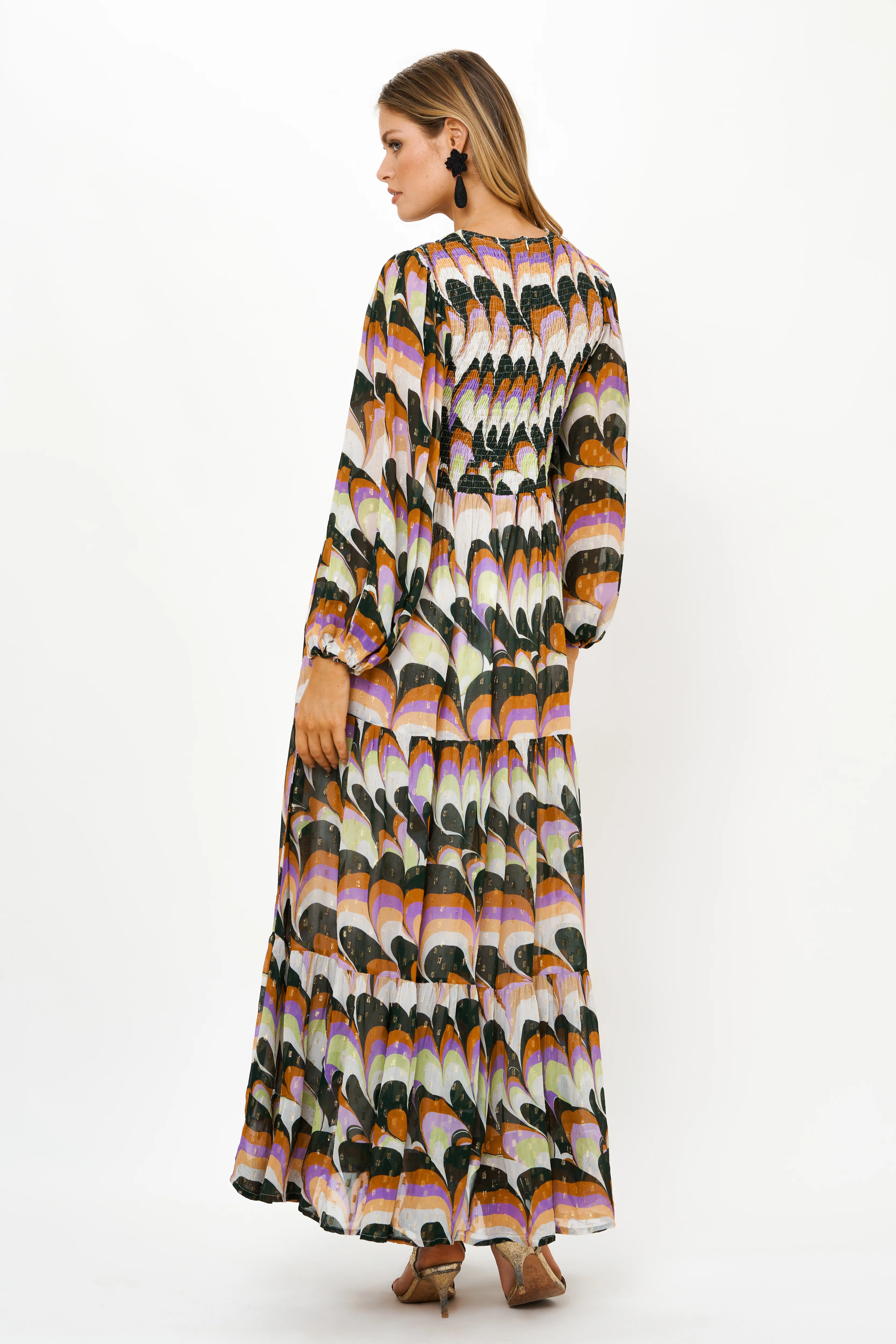 Smocked Top Maxi- Venice Lime - Image 4