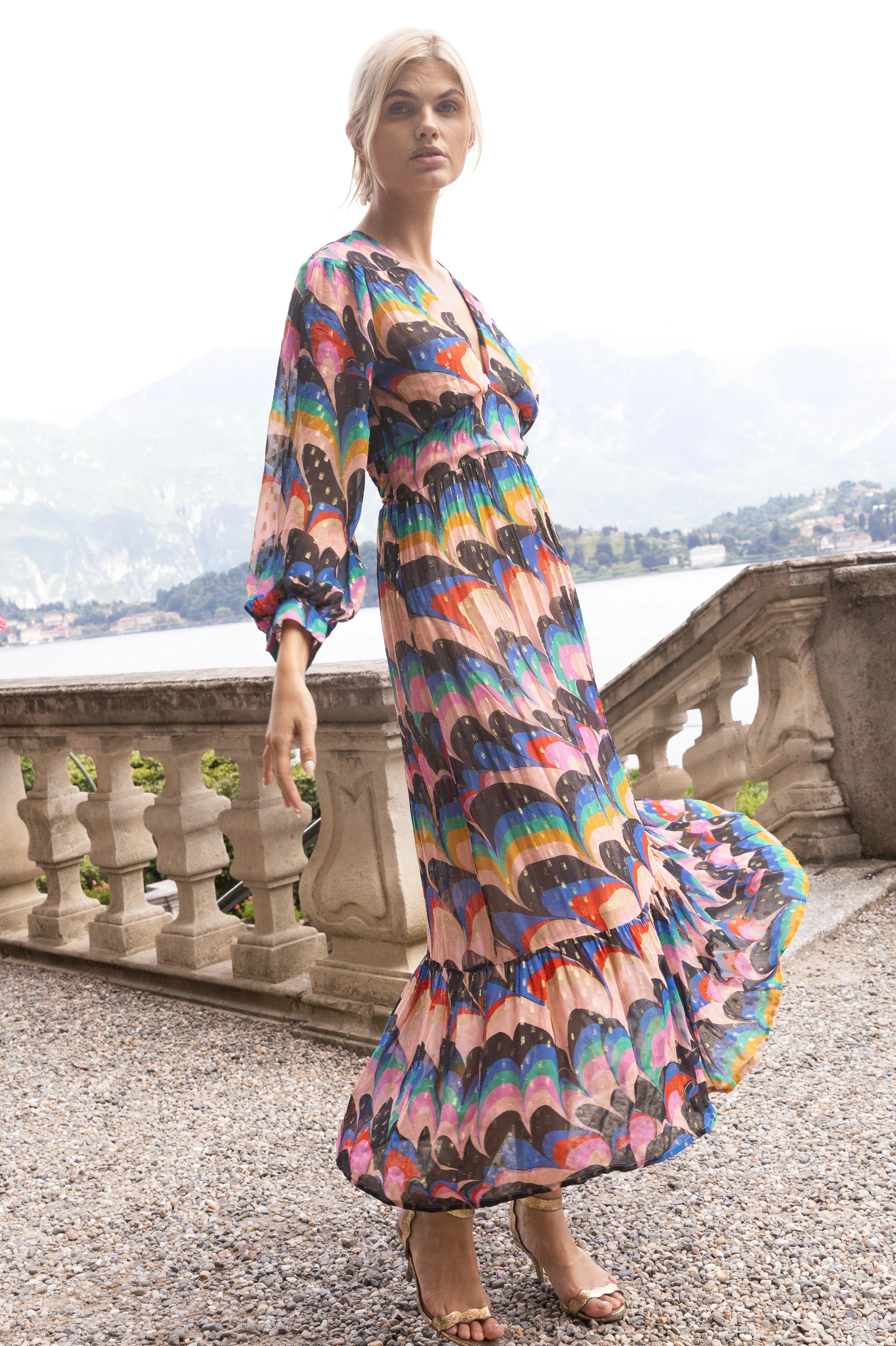 Tie Back Maxi- Venice Blue - Image 8