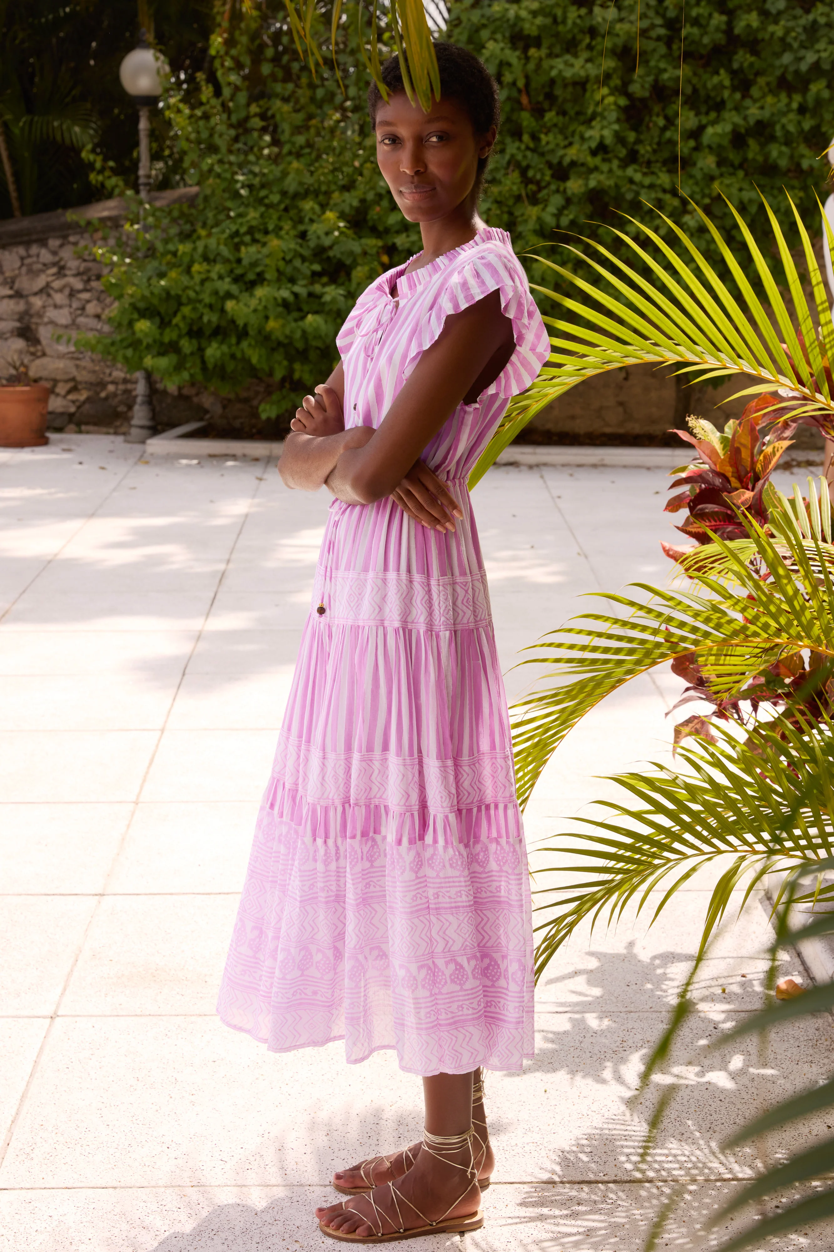 Cinched Flirty Midi- Santorini Lilac - Image 5