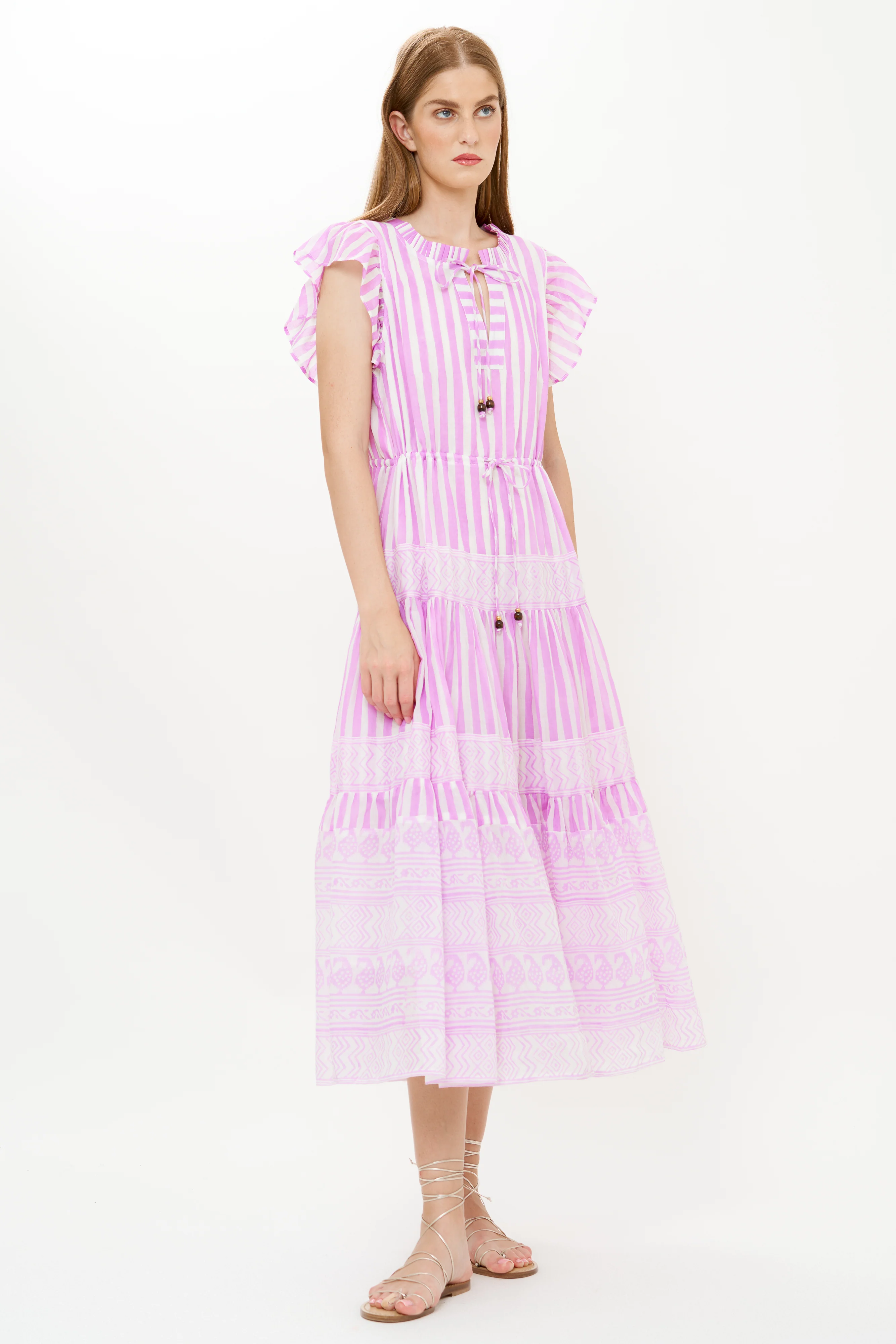 Cinched Flirty Midi- Santorini Lilac - Image 8