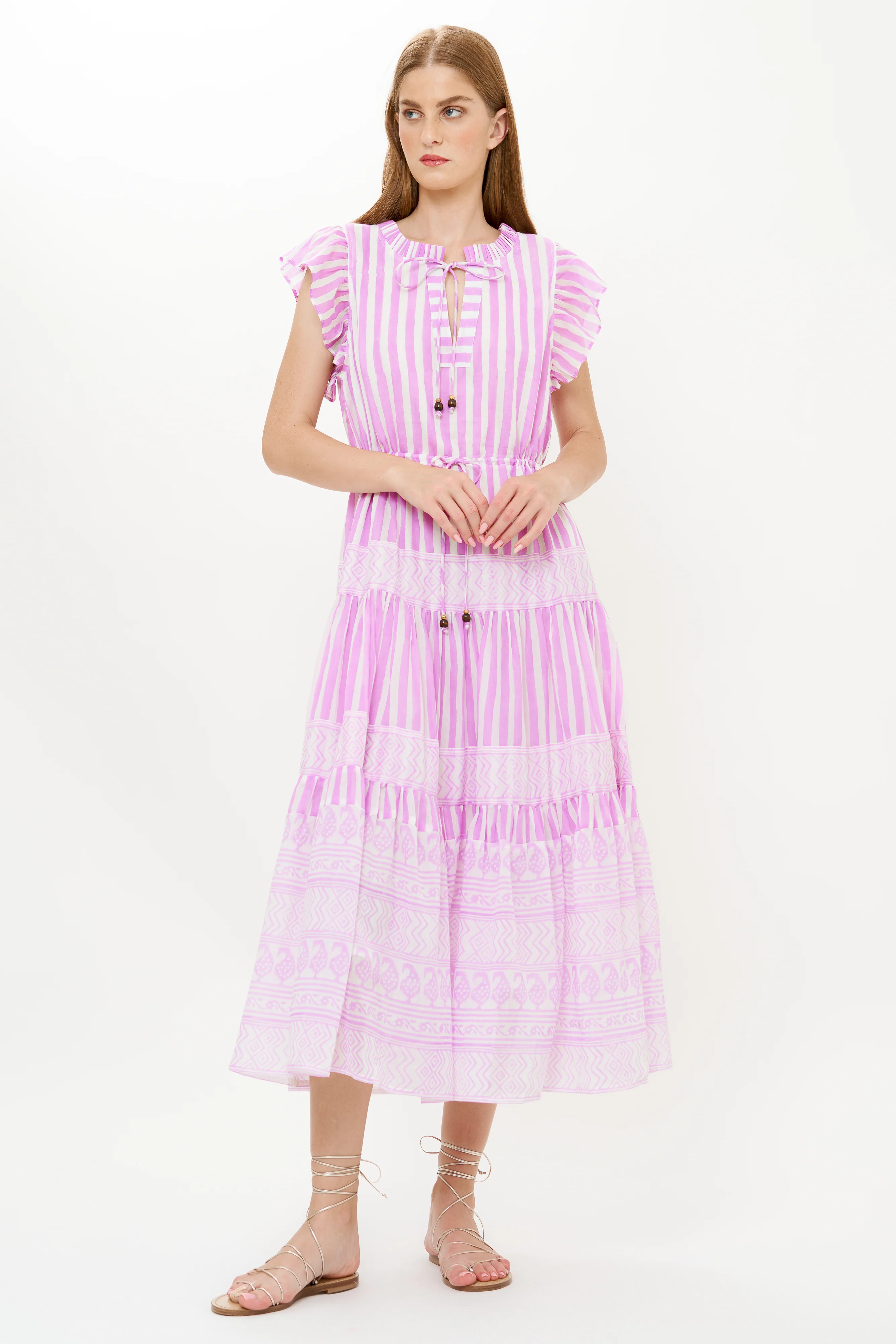 Cinched Flirty Midi- Santorini Lilac - Image 9