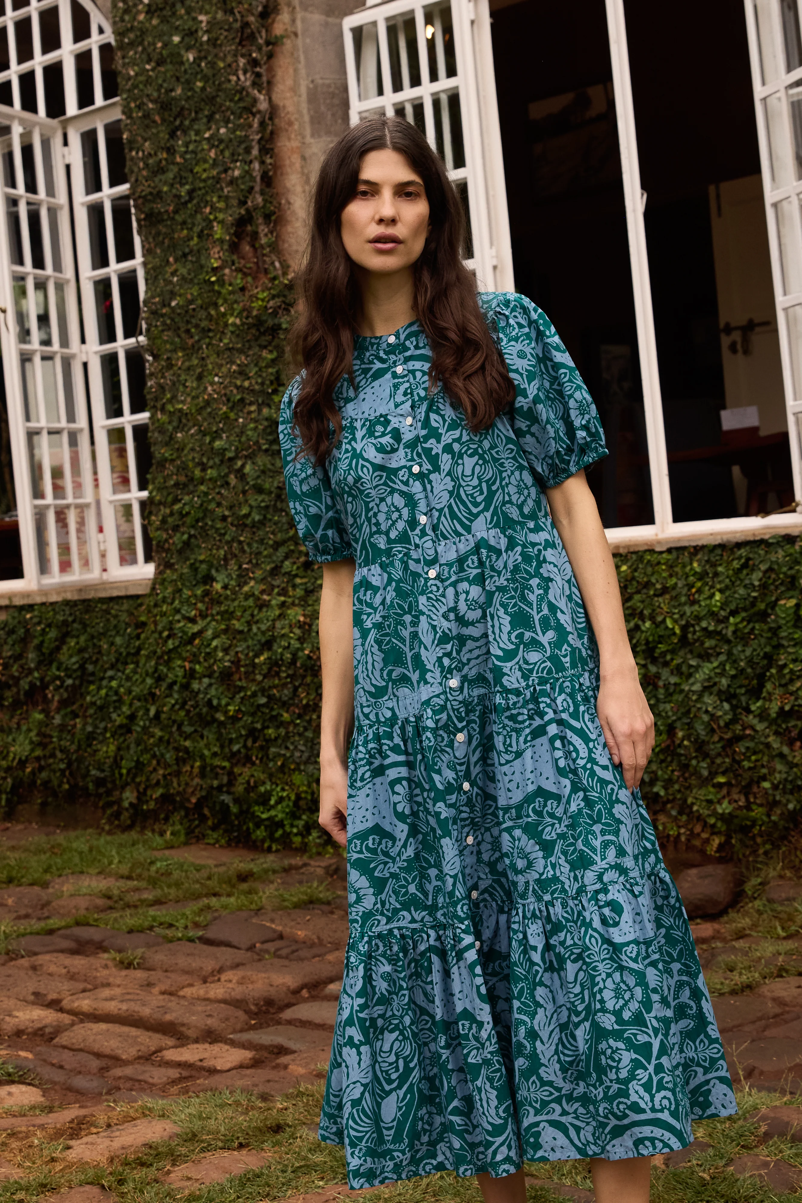 Scoop Tiered Midi- Singita Green - Image 2