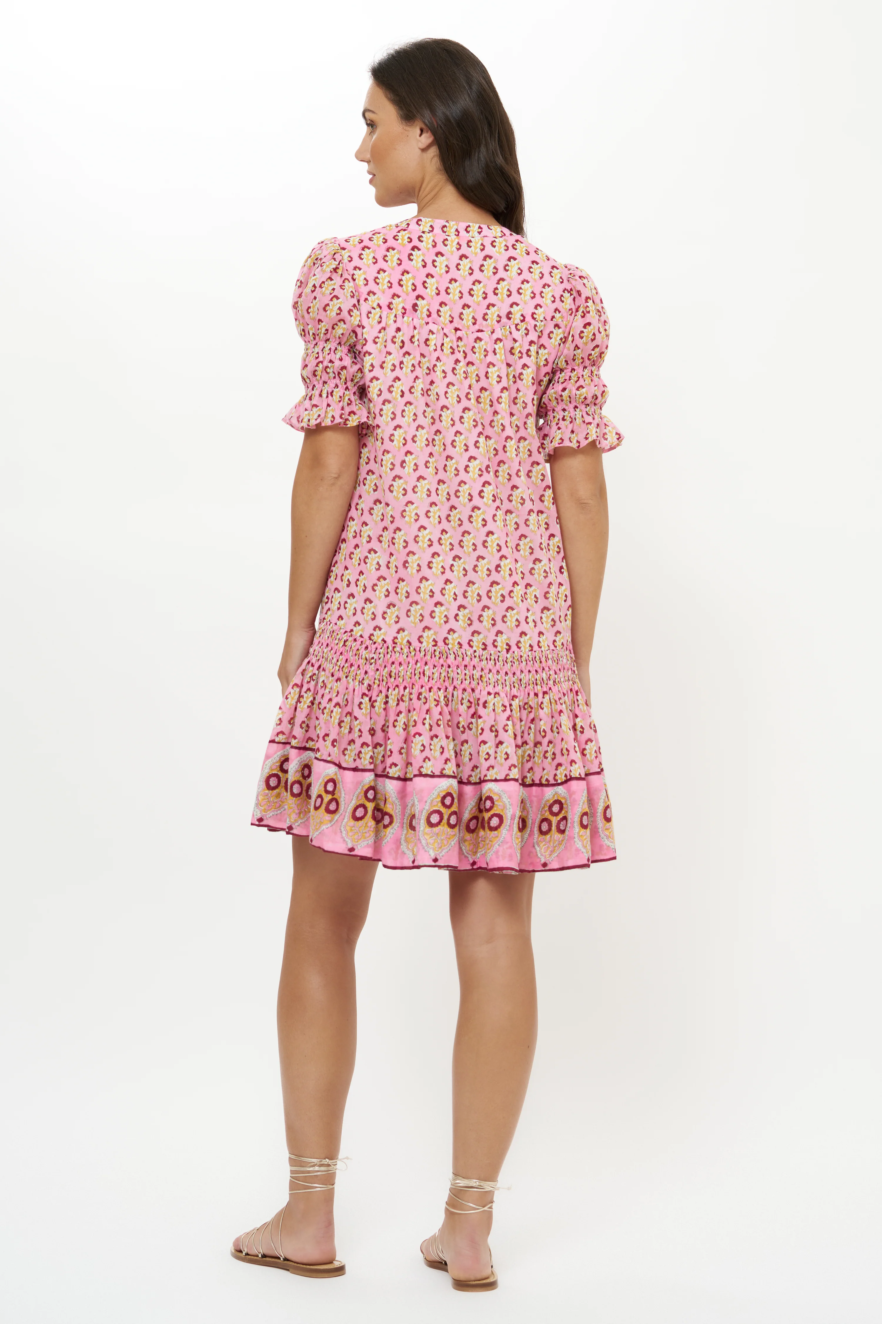 Smocked Drop Mini- Riad Rhubarb - Image 10