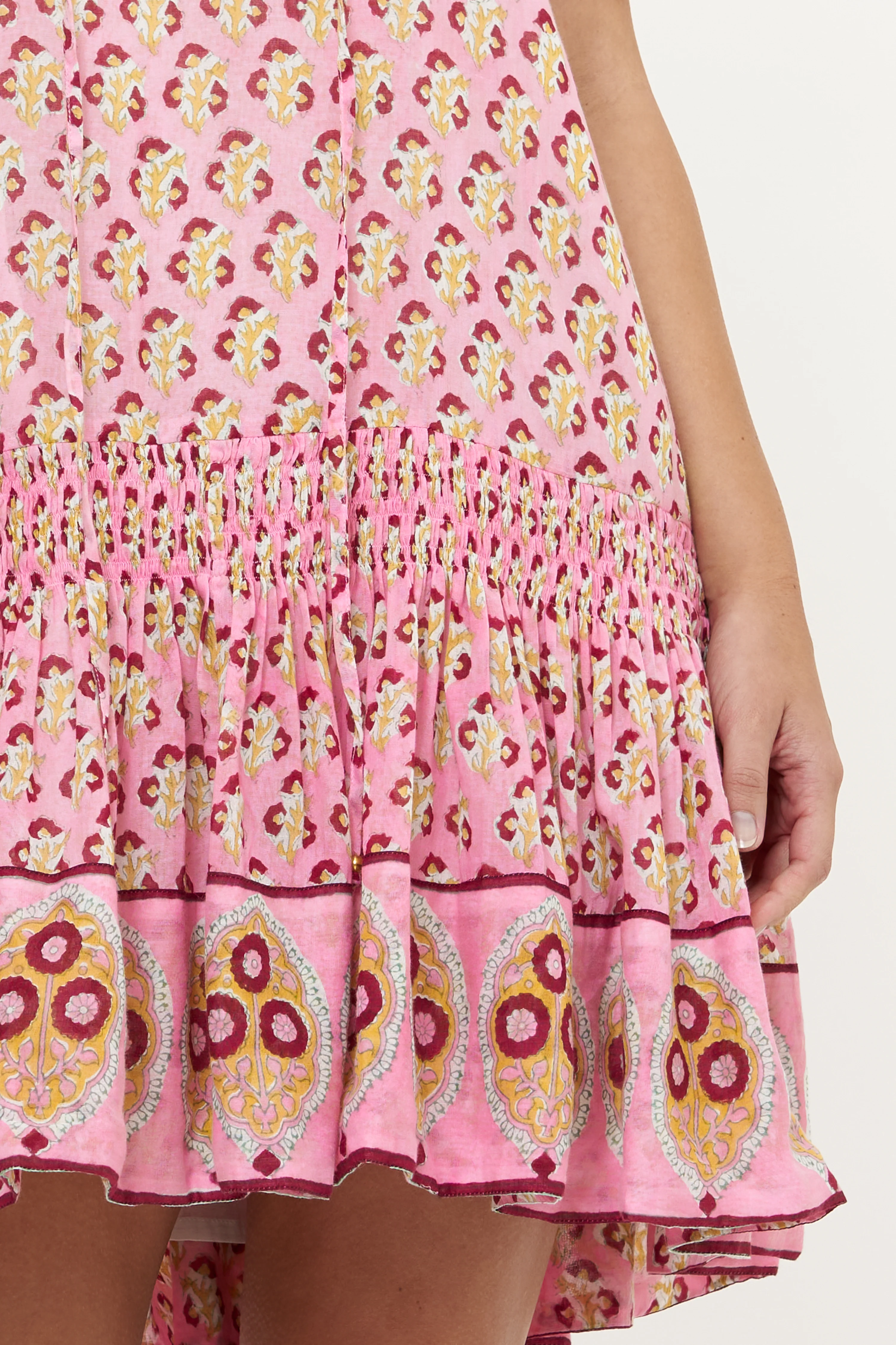 Smocked Drop Mini- Riad Rhubarb - Image 9