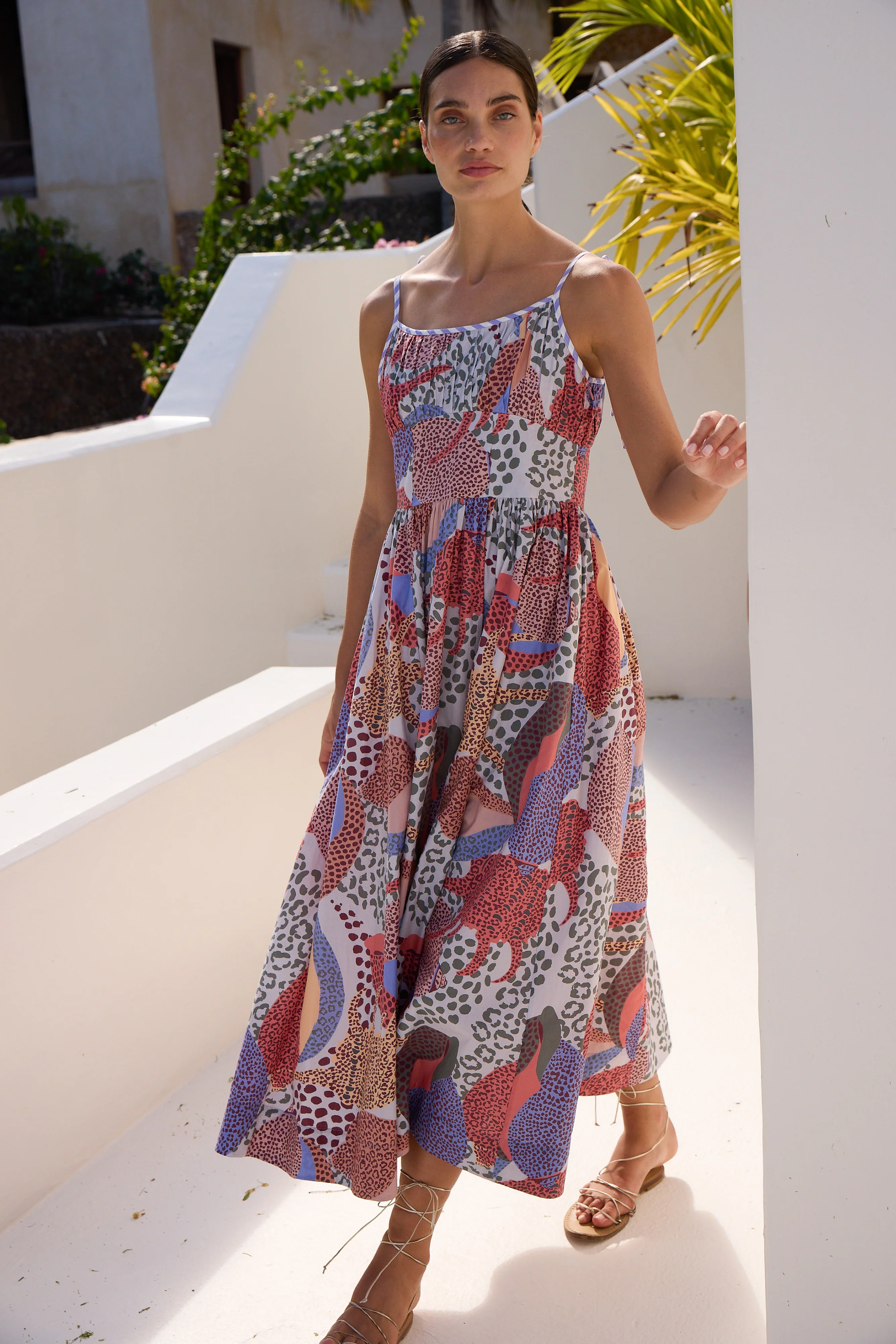 Scarlett Dress- Nautilus Coral