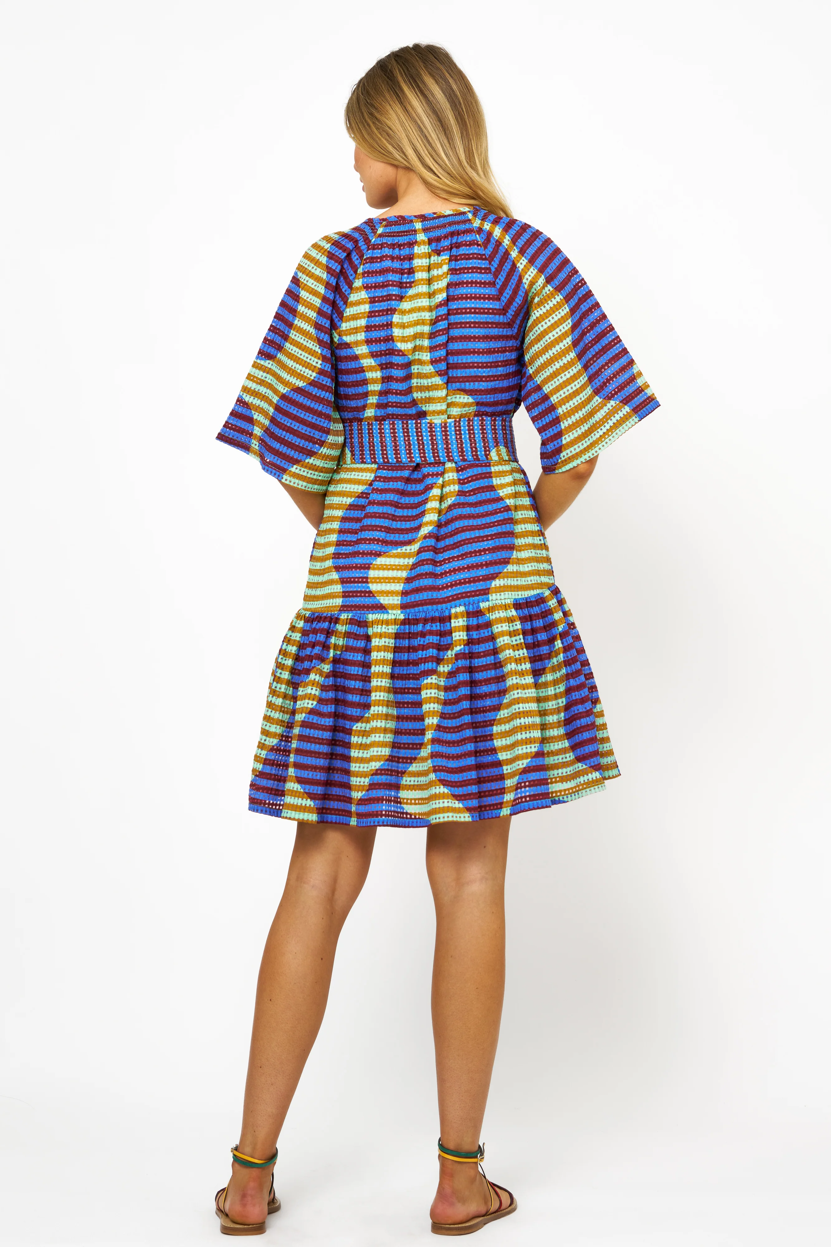 Raglan Belted Mini- Haring Blue - Image 3